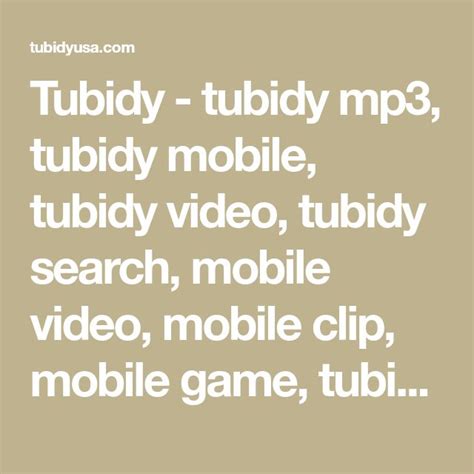 tubidy.mo b|Tubidy